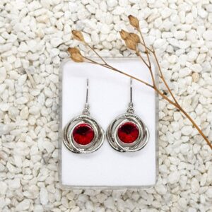 Náušnice hnízdečko červené