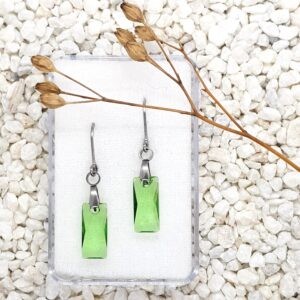 Náušnice hranolky zelené
