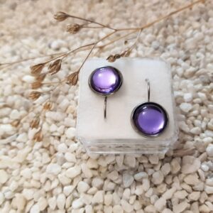 Fialové náušnice