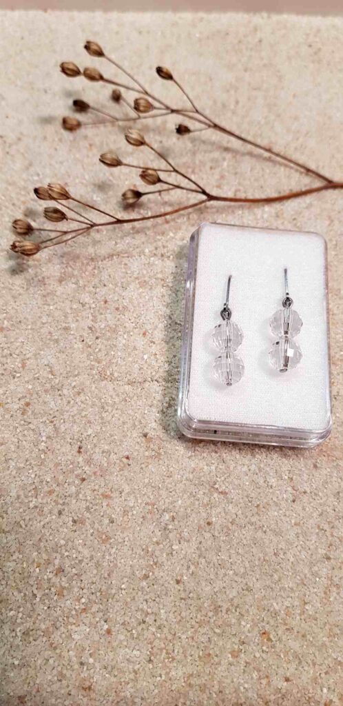 Náušnice kuličky Swarovski - ručně vyráběný šperk Marie Chvojkové
