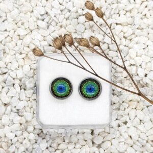 Mandalové puzety zelenomodré