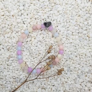 Náramek z morganitu se srdíčkem