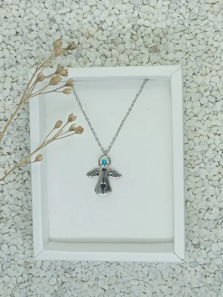 Andělský řetízek s kamínkem Swarovski - ručně vyráběný šperk Marie Chvojkové