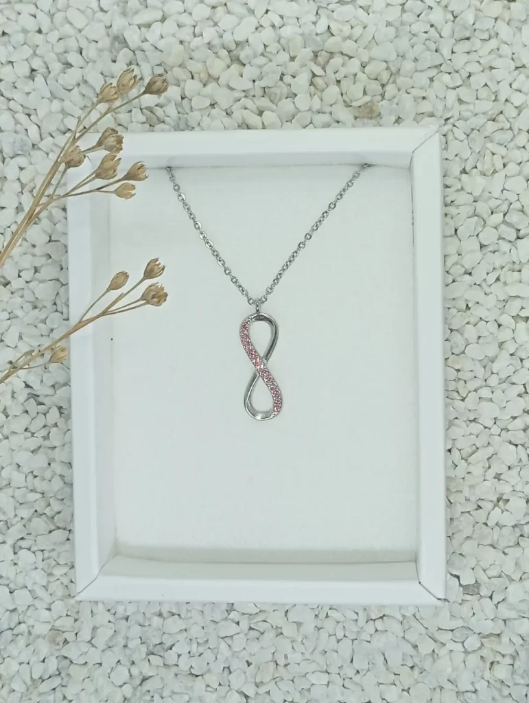 Řetízek nekonečno s kamínky Swarovski - ručně vyráběný šperk Marie Chvojkové