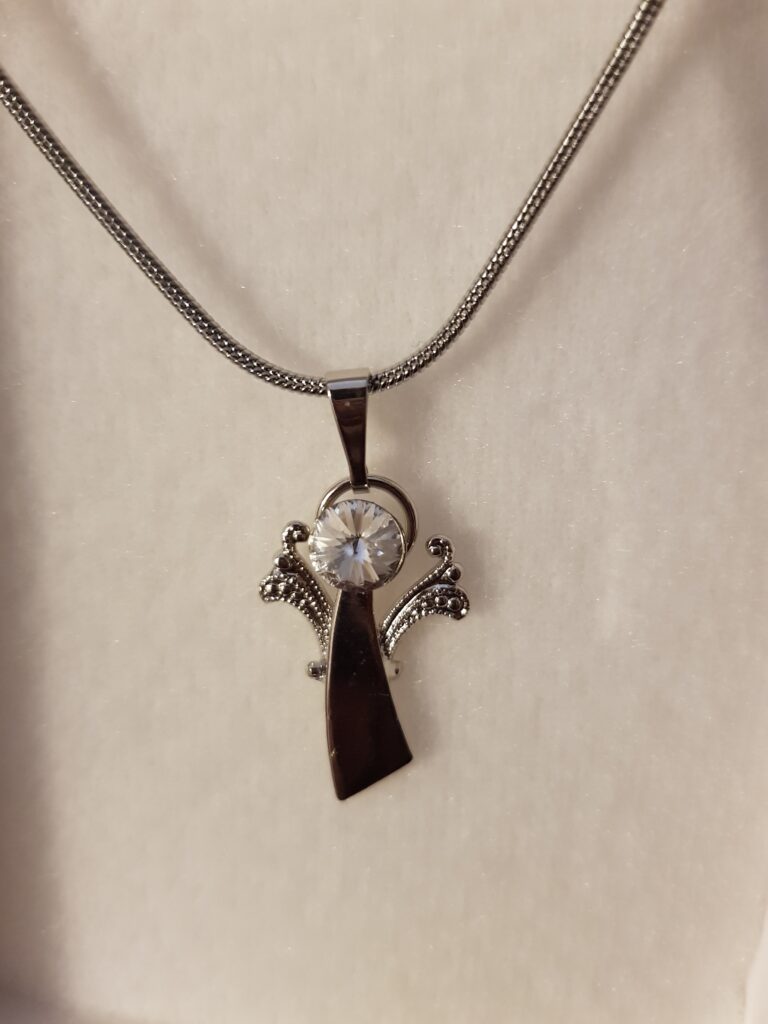 Andělský řetízek s kamínkem Swarovski - ručně vyráběný šperk Marie Chvojkové