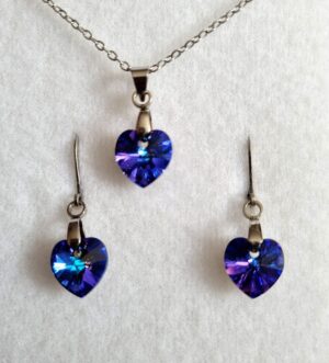 Souprava fialová srdce